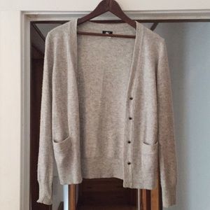 J. Crew heather gray wool cardigan